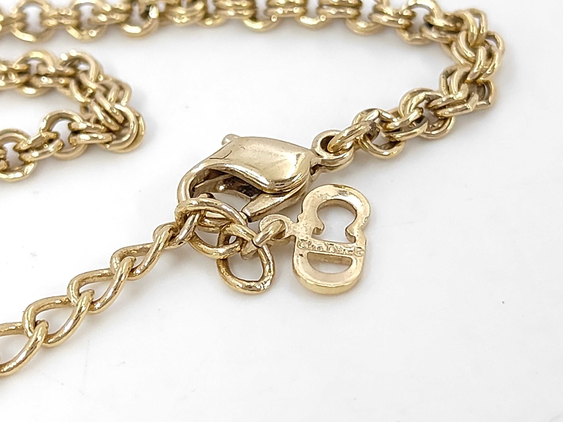 Dior CD logo rhinestone necklace