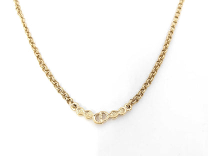 Dior CD logo rhinestone necklace