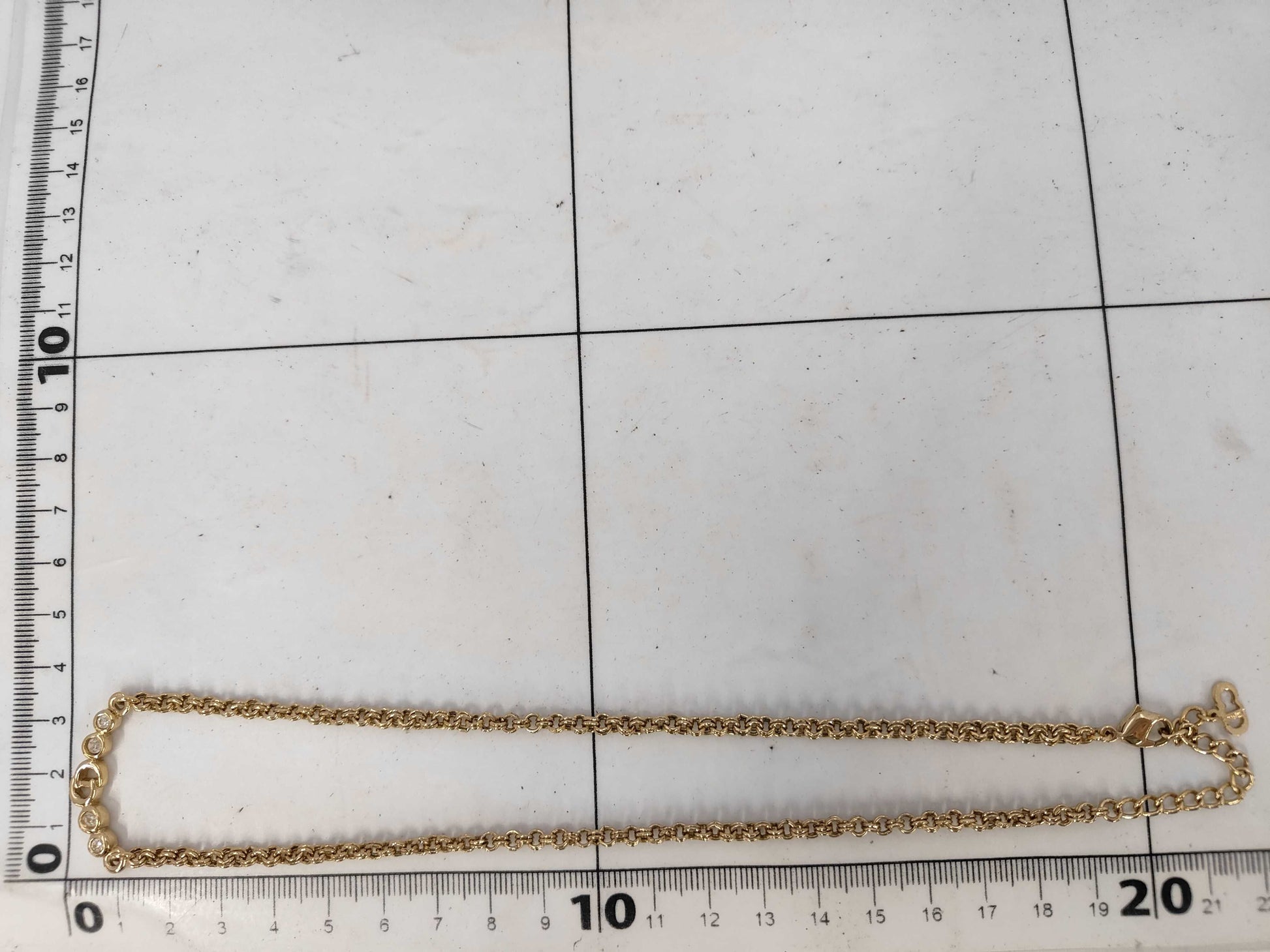 Dior CD logo rhinestone necklace