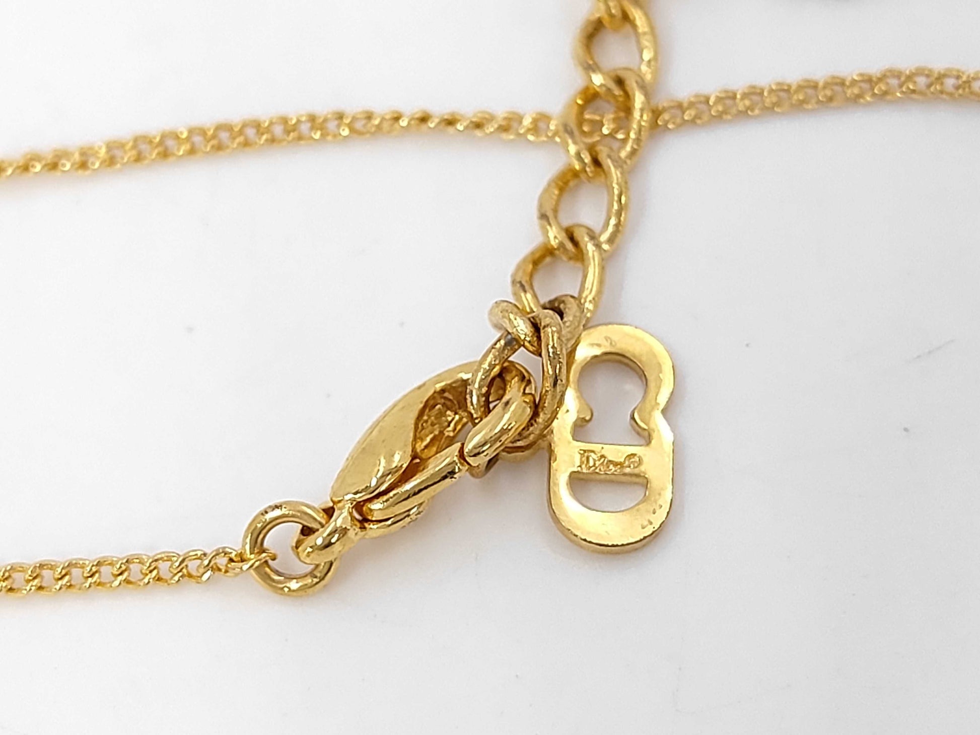 Dior Dior logo padlock motif necklace