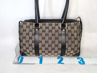 GUCCI GG Canvas Gucci Mini Boston Handbag