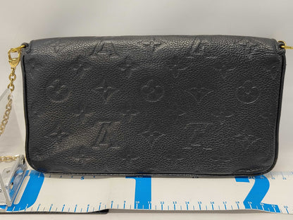 LOUIS VUITTON Monogram Empreinte Pochette Felicie M64064 NZ1138 Black Shoulder Bag