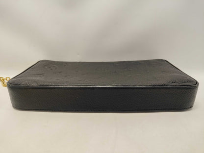 LOUIS VUITTON Monogram Empreinte Pochette Felicie M64064 NZ1138 Black Shoulder Bag