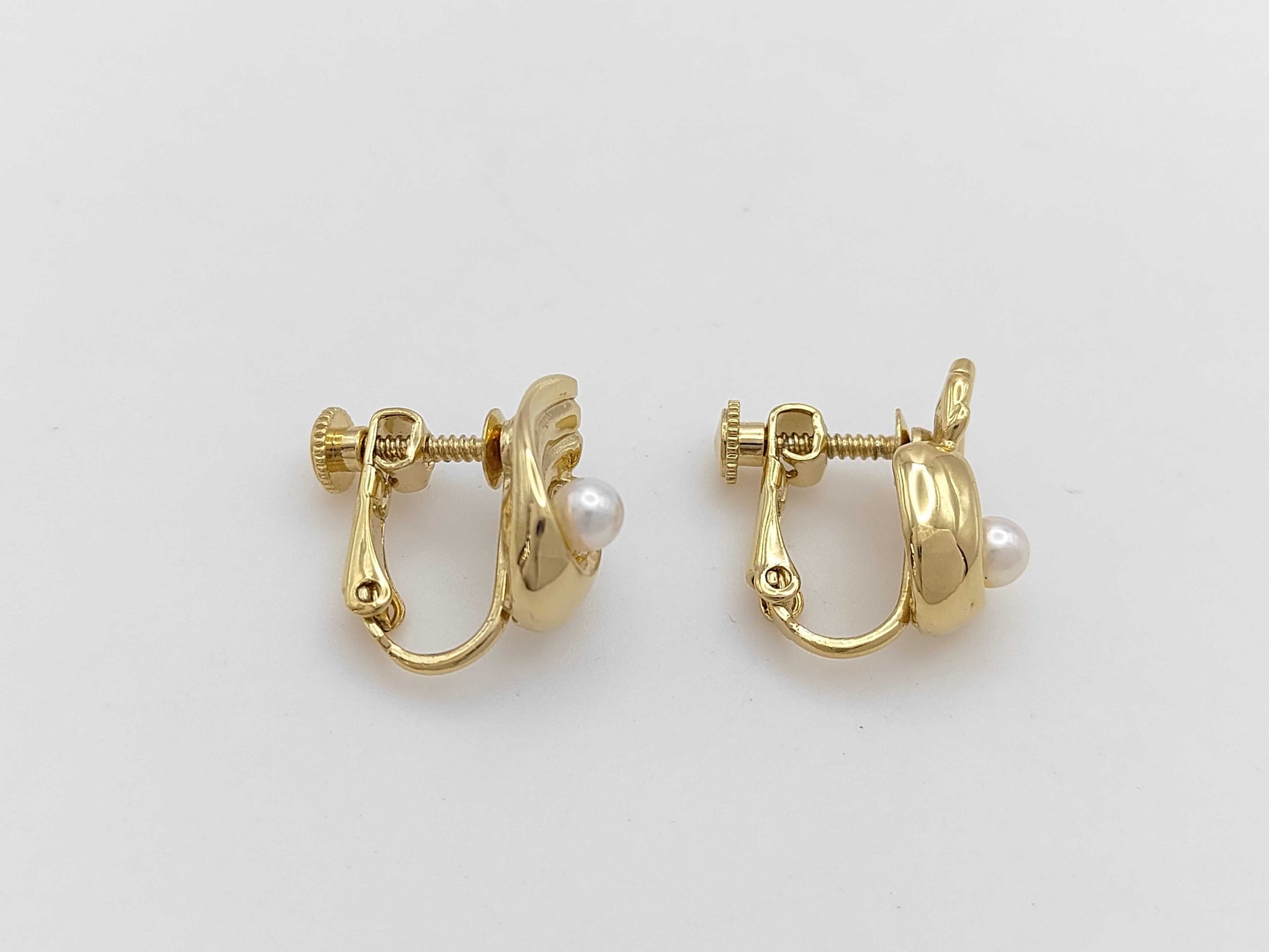 Pearl 4.0mm*2 Metal 5.4g Earrings 