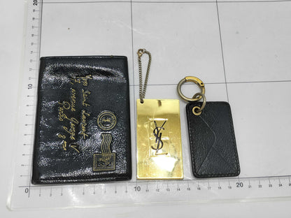 Yves Saint Laurent YSL 3-piece card case, pass case, and business card holder