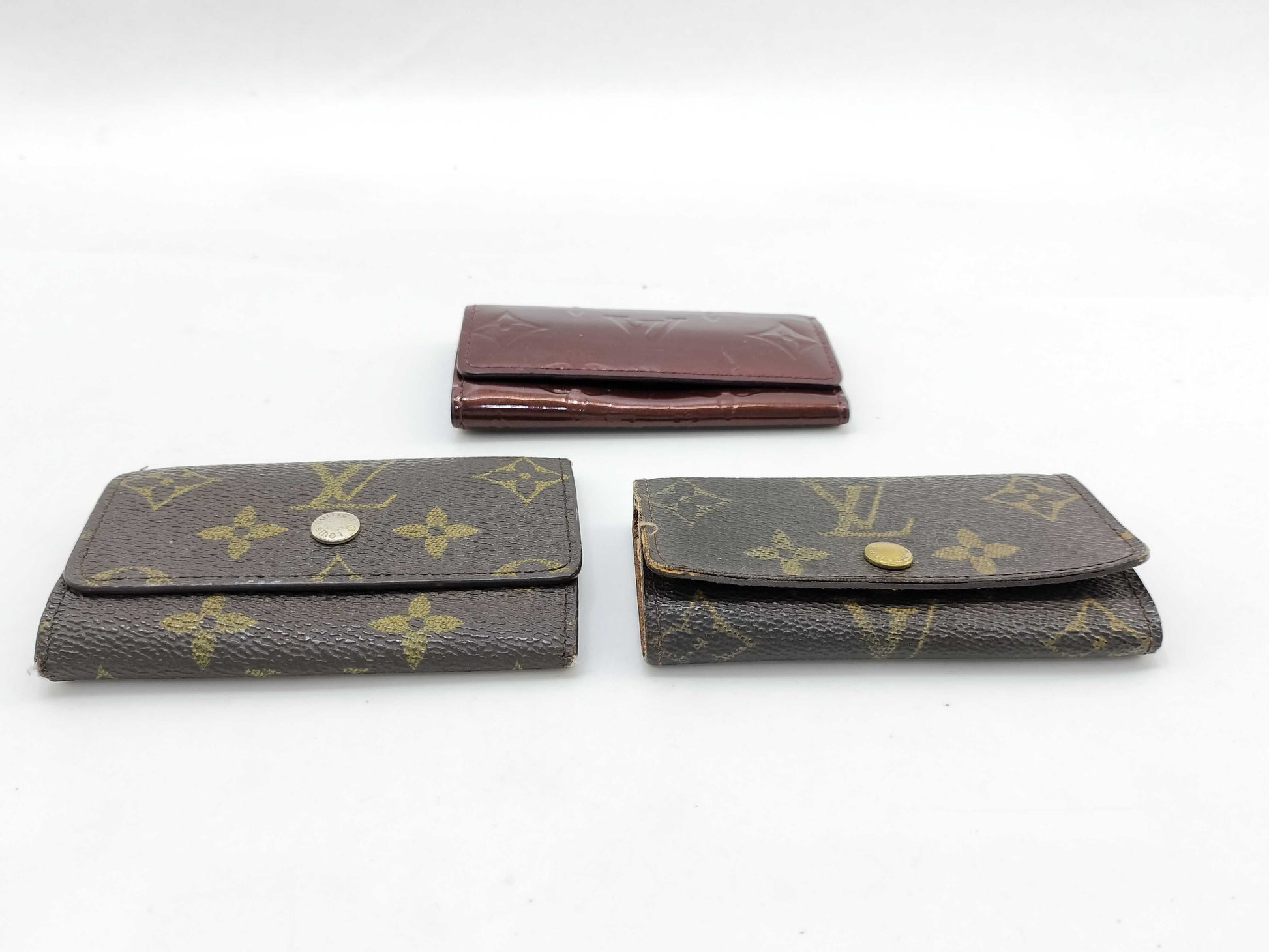 LOUIS VUITTON Monogram LV 3-piece key case/key holder