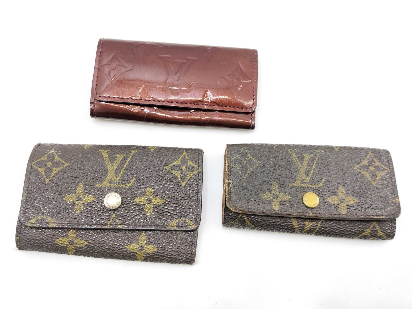 LOUIS VUITTON Monogram LV 3-piece key case/key holder