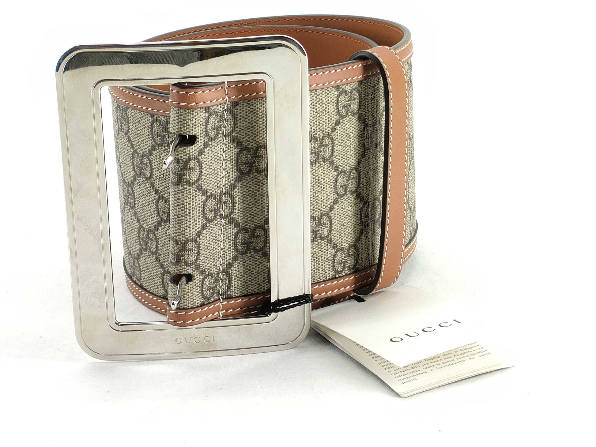 GUCCI GG Supreme Wide Belt 718505