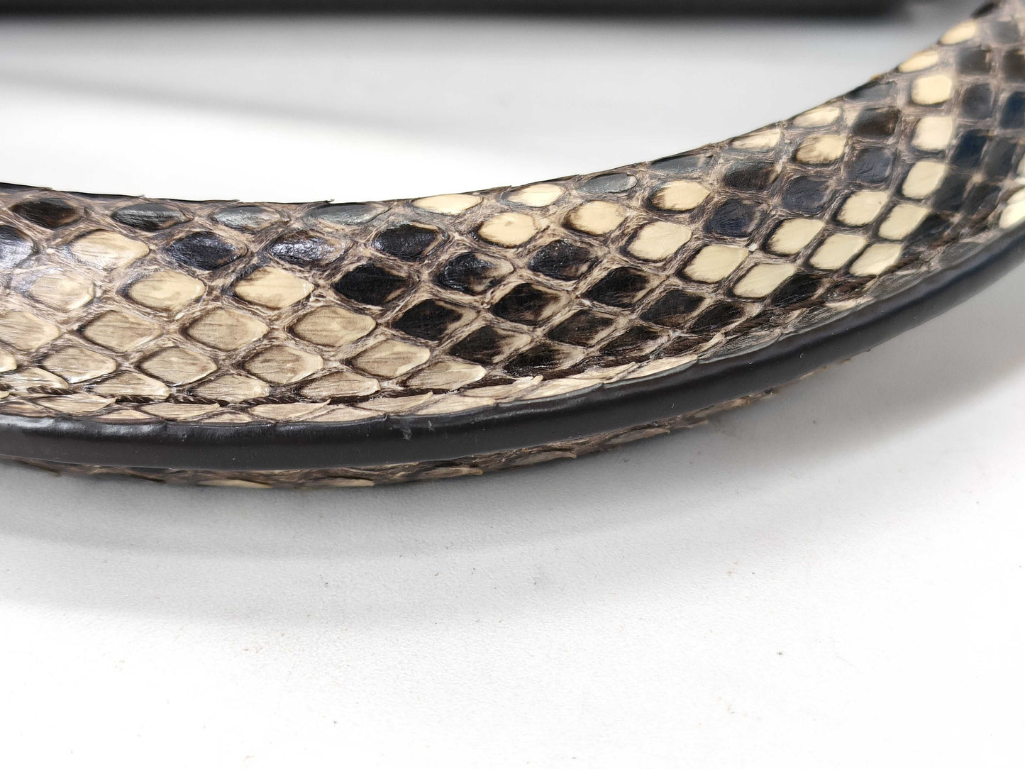 LOUIS VUITTON Capucines MM Black Python Leather Handbag with Silver Hardware N92800 MI3188