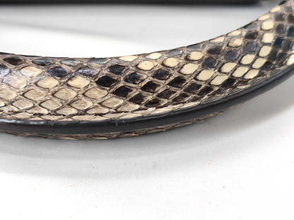 LOUIS VUITTON Capucines MM Black Python Leather Handbag with Silver Hardware N92800 MI3188