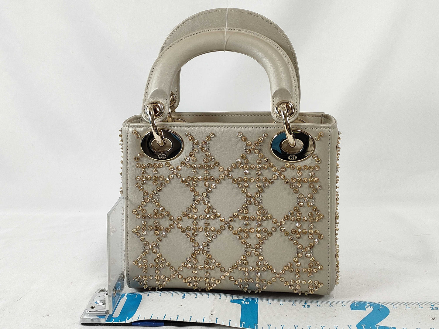Dior Lady Dior Mini Cannage Rhinestone Beaded Handbag M0505REJ