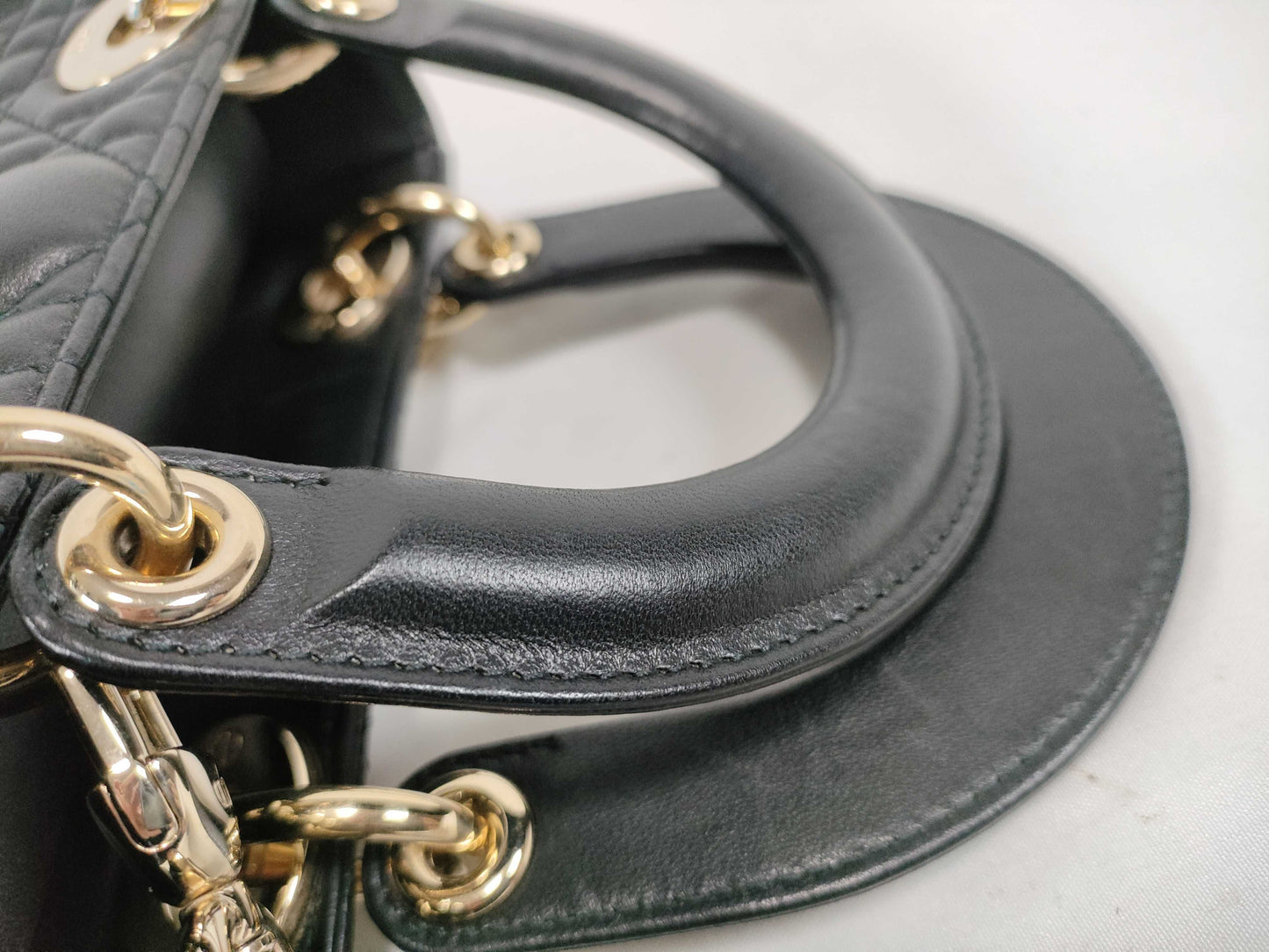 Dior Lady Dior Small Cannage Black Groove 25 Handbag