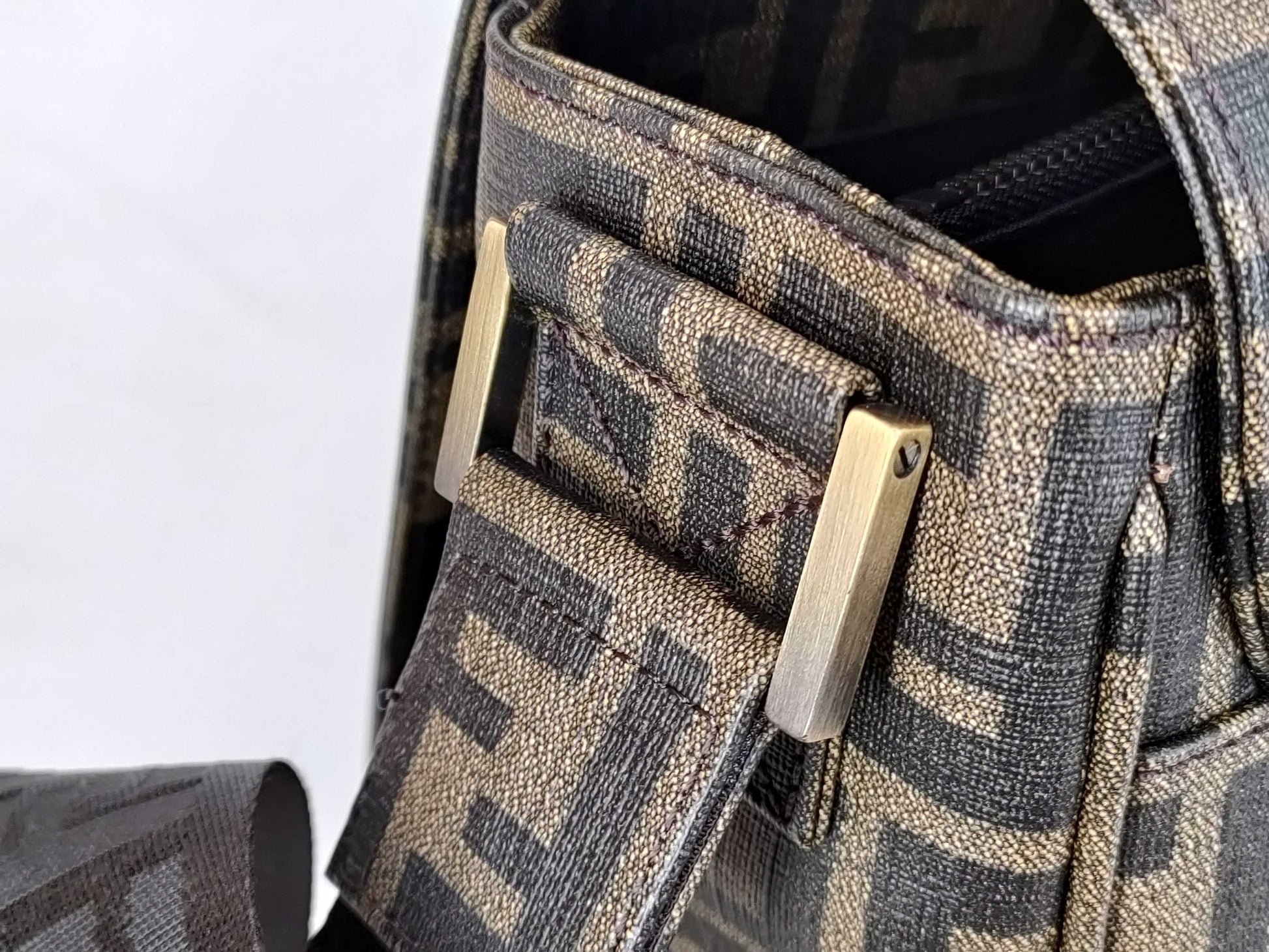 FENDI Zucca Pattern Messenger Bag 7VA195 Shoulder Bag