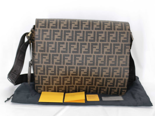 FENDI Zucca Pattern Messenger Bag 7VA195 Shoulder Bag