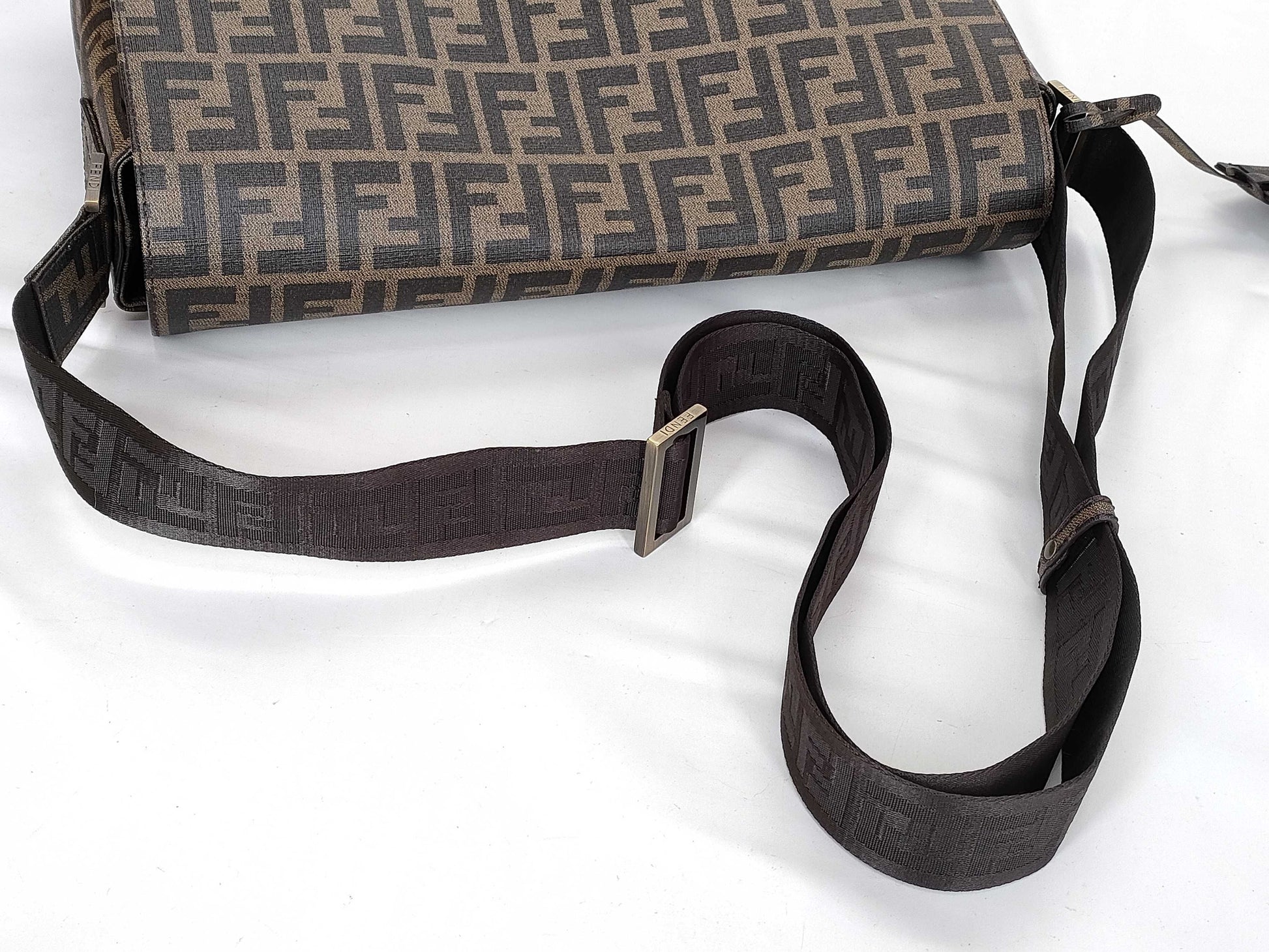 FENDI Zucca Pattern Messenger Bag 7VA195 Shoulder Bag