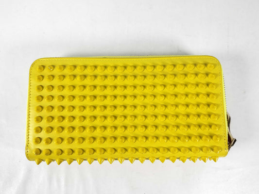 Christian Louboutin round zipper long wallet, yellow