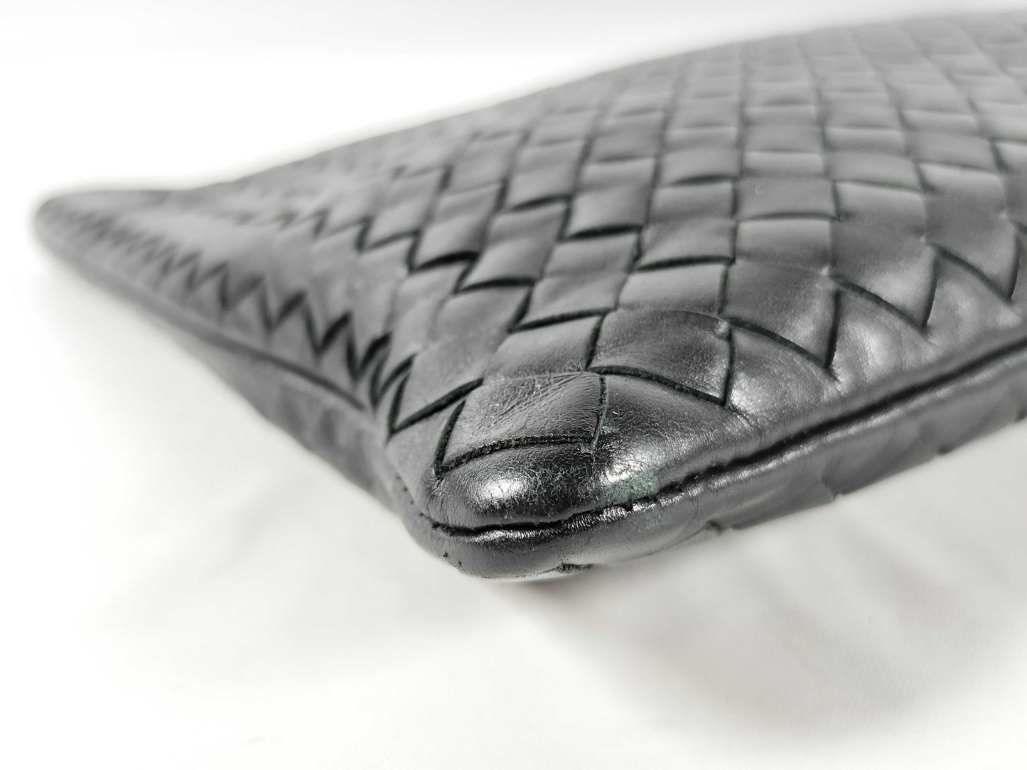 BOTTEGA VENETA Bottega Clutch Bag Intrecciato Black Clutch Bag