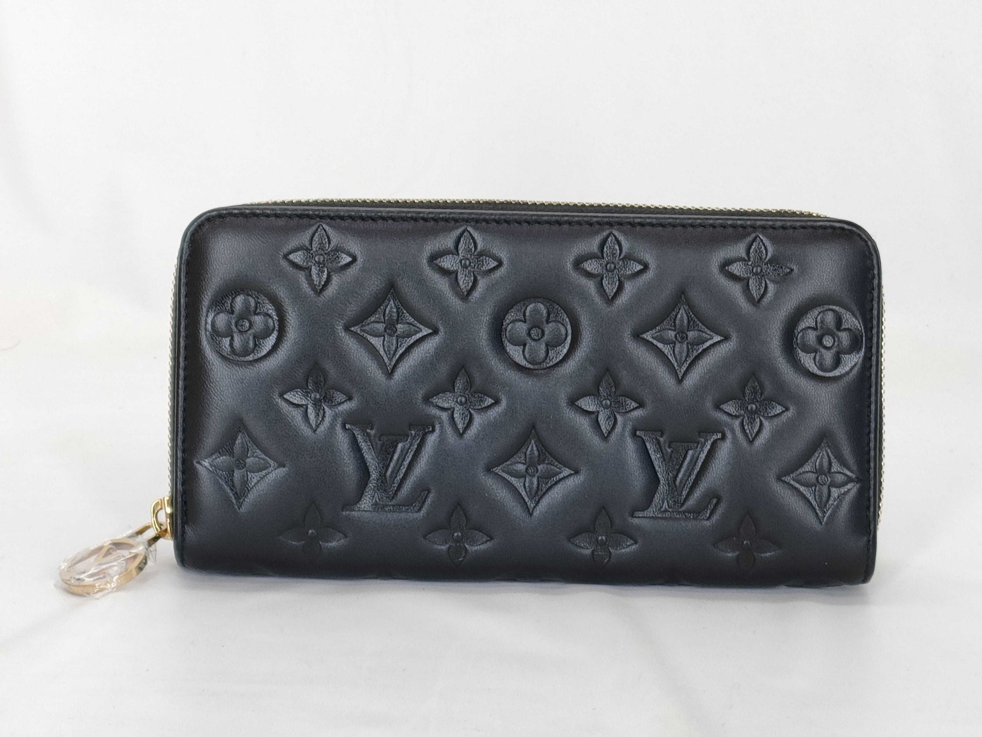 LOUIS VUITTON Monogram Embossed Noir Zippy Wallet M81510 RFID Wallet