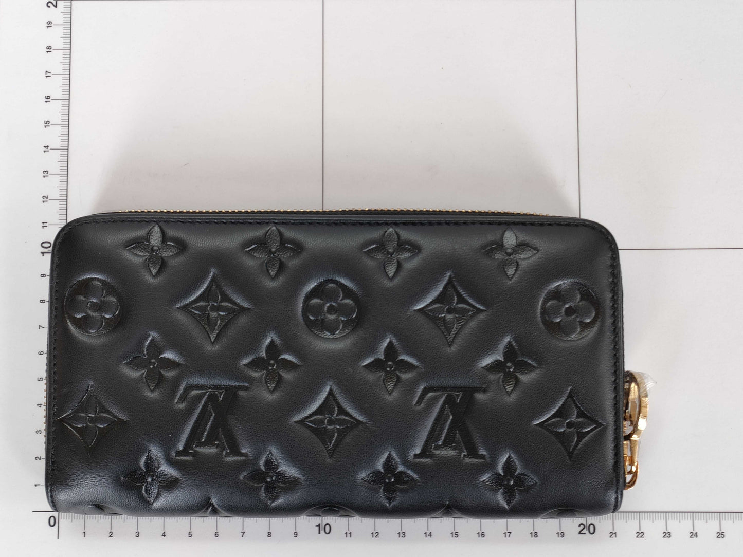 LOUIS VUITTON Monogram Embossed Noir Zippy Wallet M81510 RFID Wallet