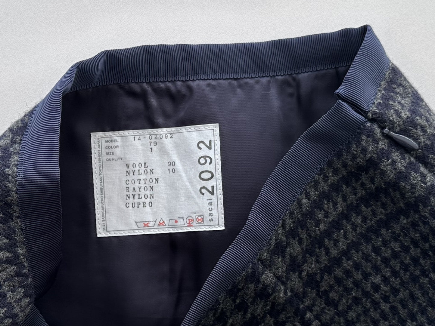 sacai Sacai Lace Hem Mixed Material Skirt, 1 Size