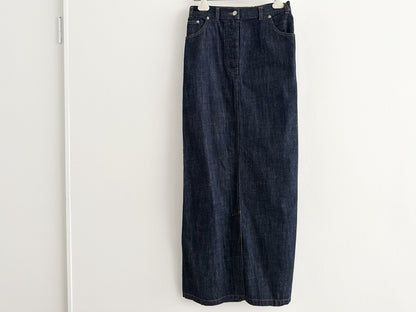 DRIES VAN NOTEN Denim Skirt, Long, Size 36