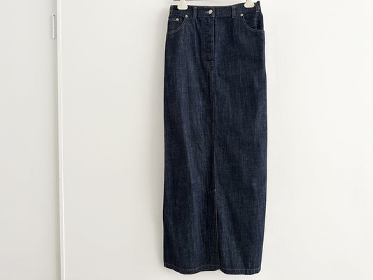 DRIES VAN NOTEN Denim Skirt, Long, Size 36