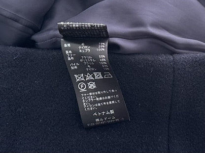 IENA No-Collar Coat, Navy, Size 34