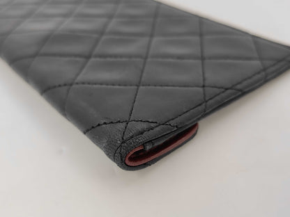 CHANEL CHANEL Back Attached Pouch Lambskin Matelasse Pouch