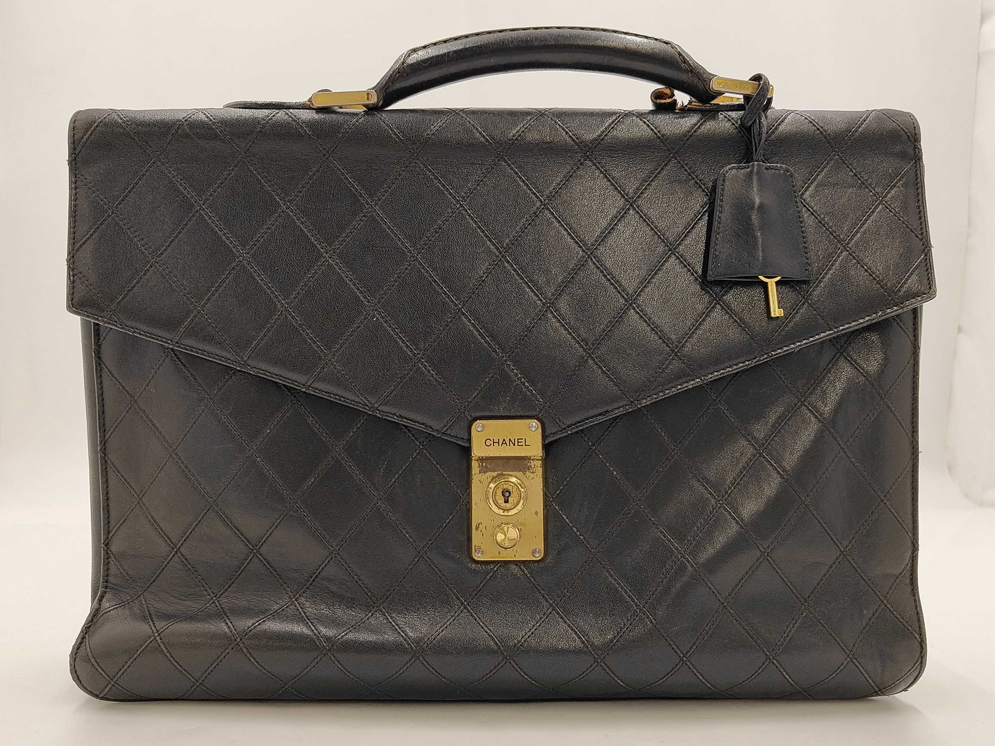 CHANEL Lambskin Bicolor Business Bag Seal Business Bag