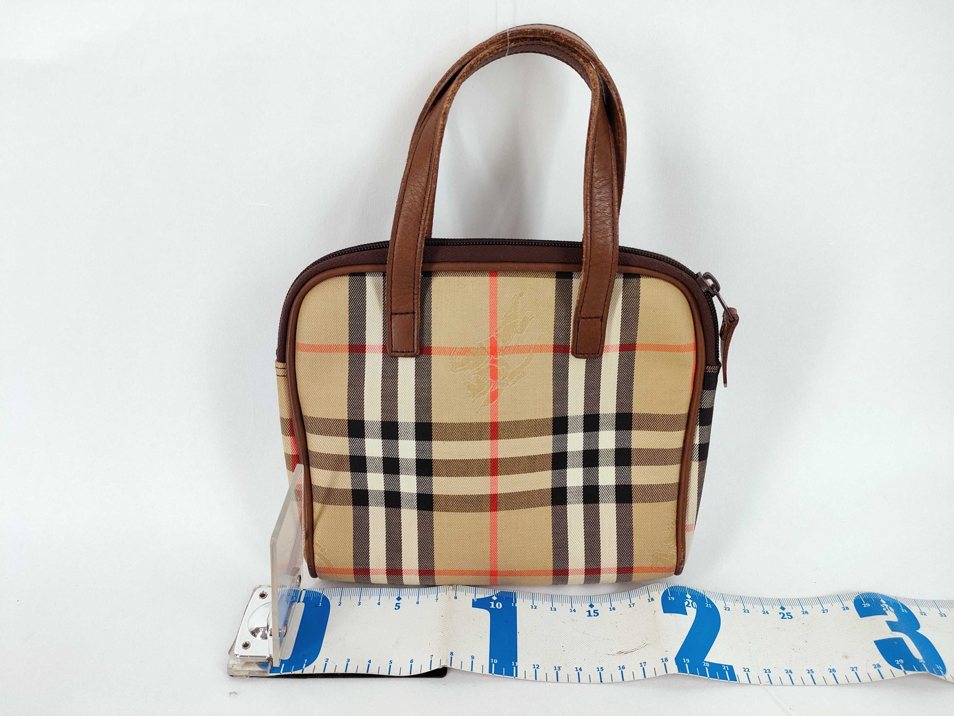 BURBERRY Nova Check Canvas Handbag