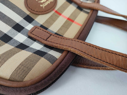 BURBERRY Nova Check Canvas Handbag
