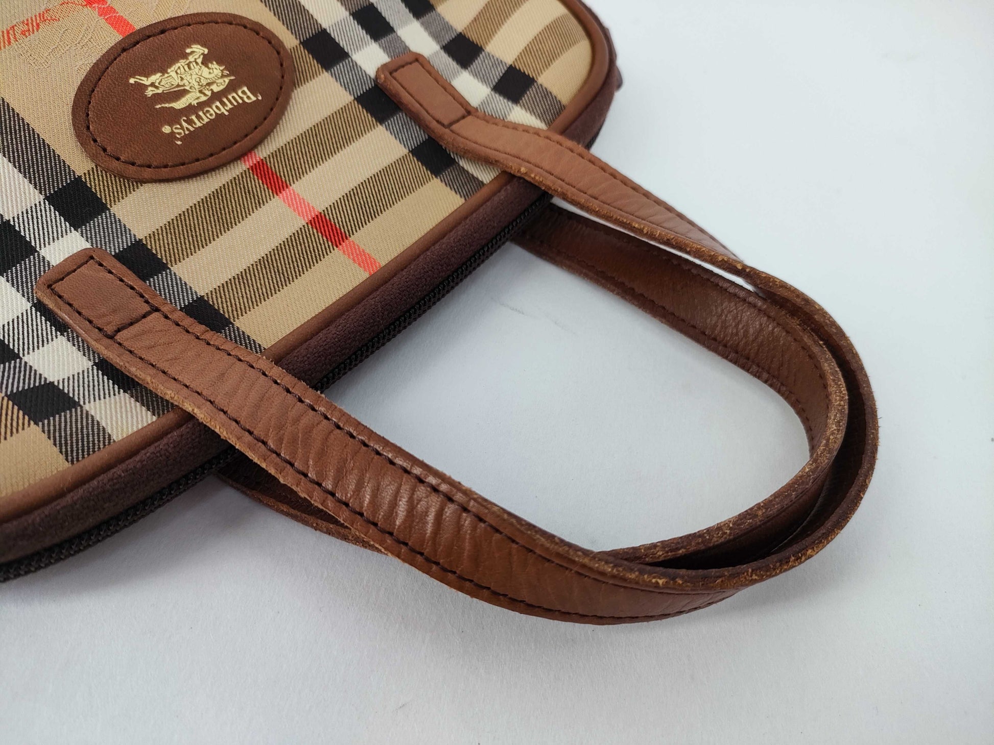 BURBERRY Nova Check Canvas Handbag