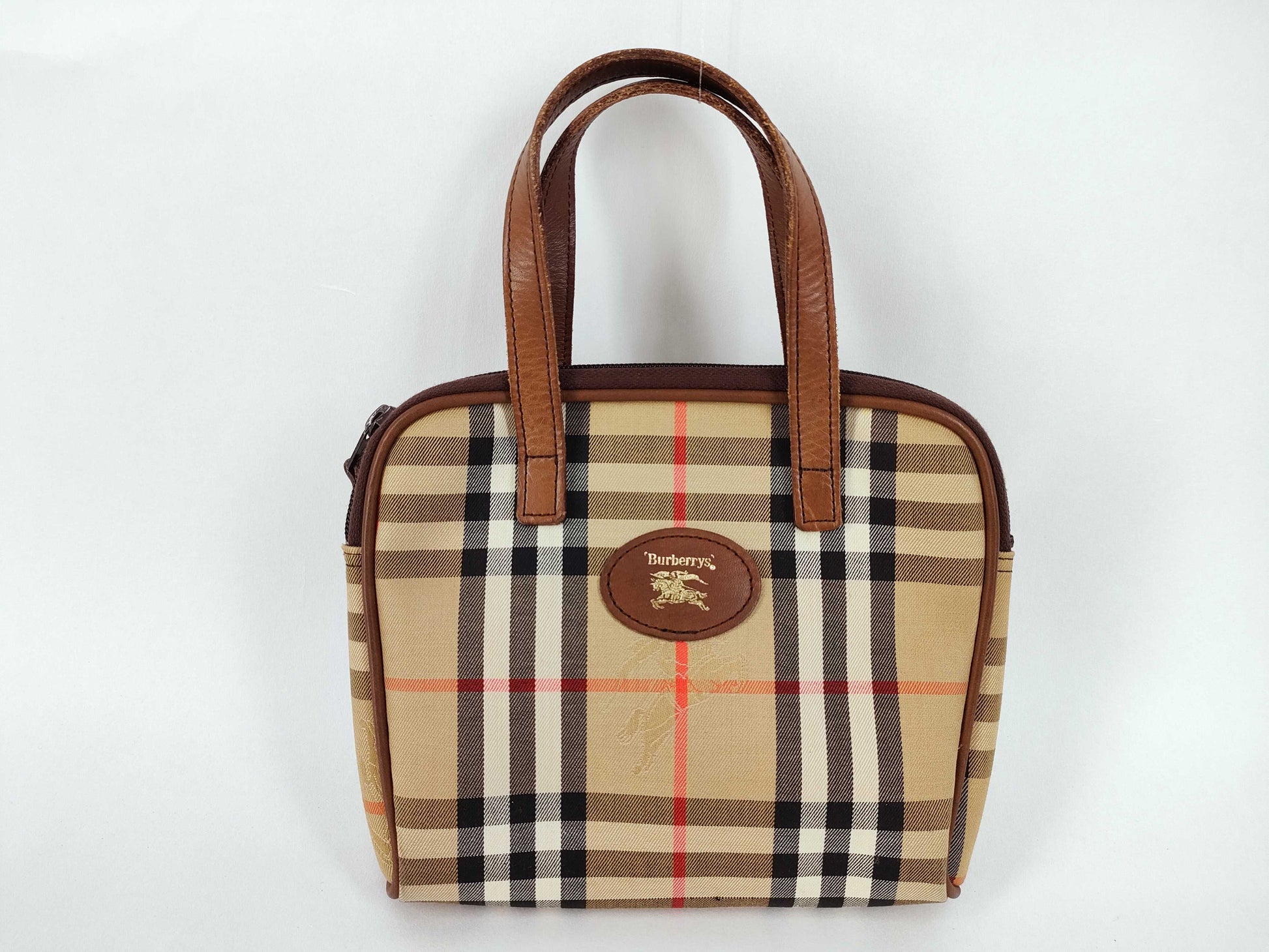 BURBERRY Nova Check Canvas Handbag