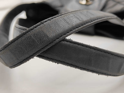 CHANEL Lambskin Bicolor Lamb Turnlock Tote Bag with Seal