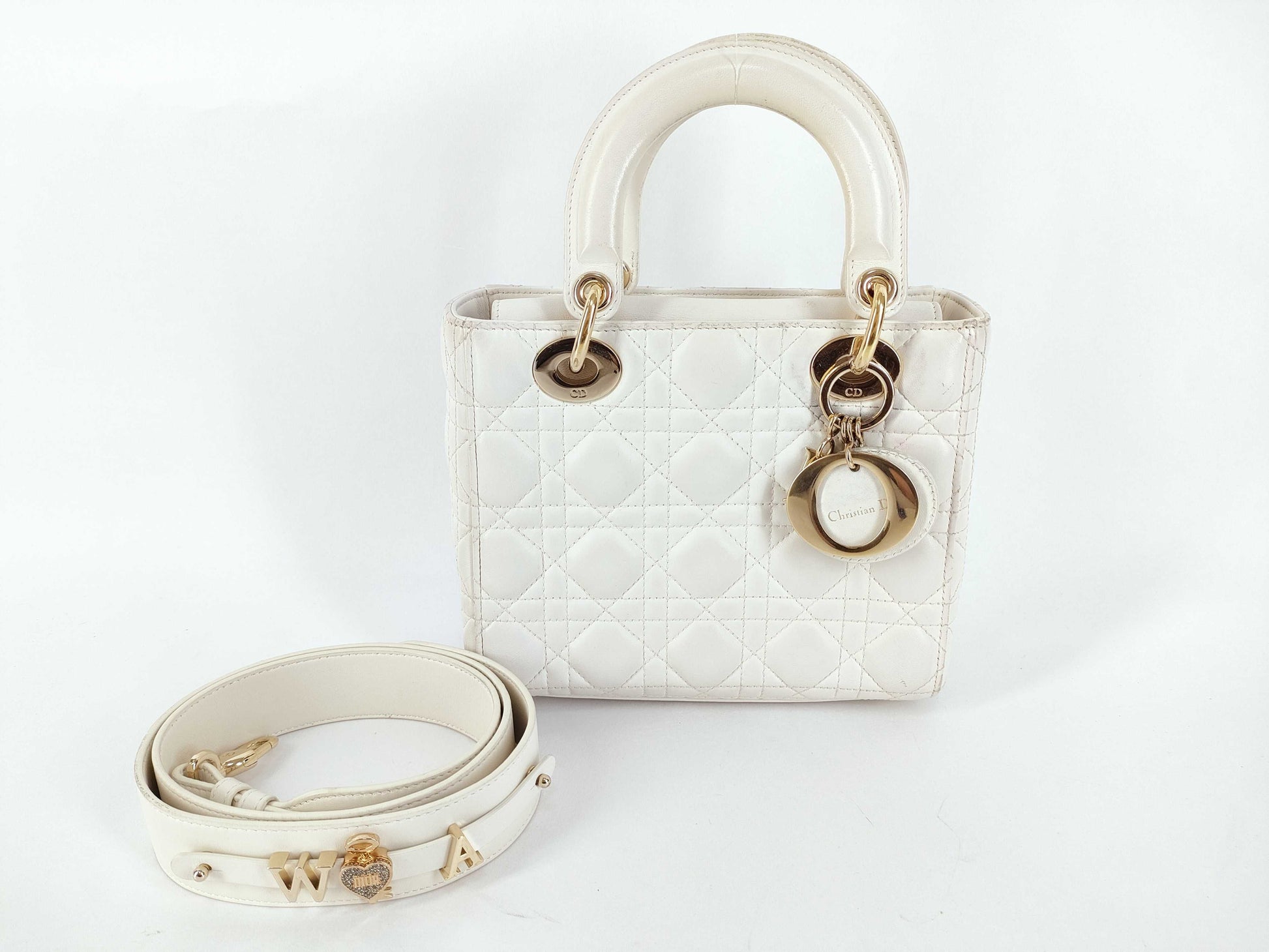 Dior Lady Dior Cannage Leather Handbag