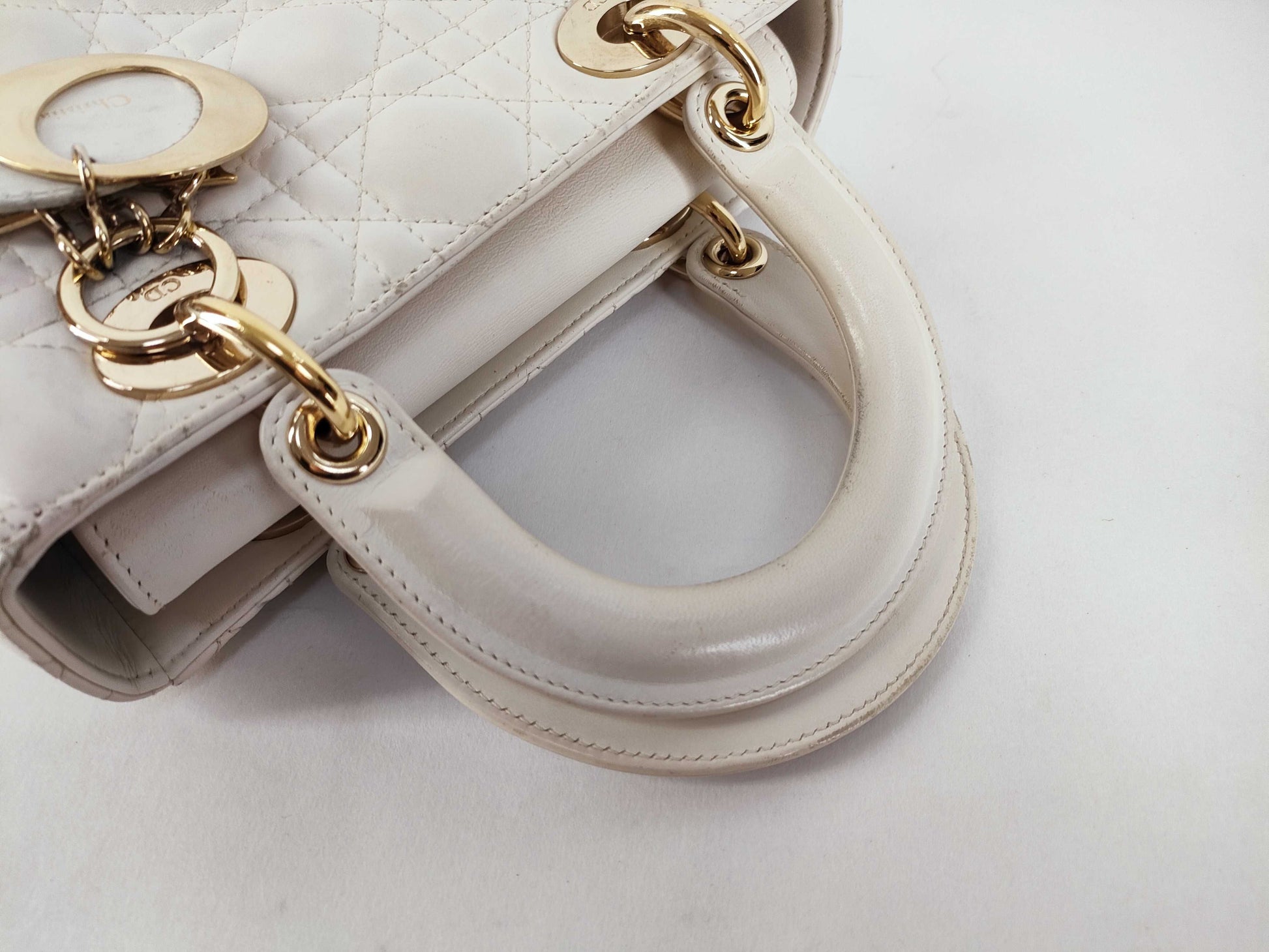 Dior Lady Dior Cannage Leather Handbag