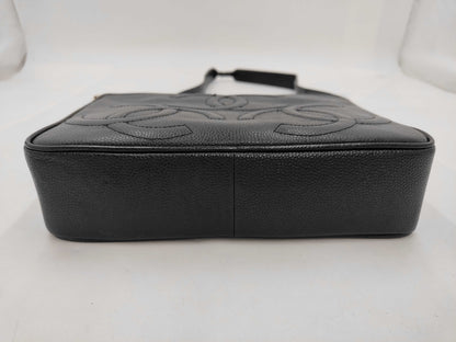 CHANEL Caviar Skin Triple Coco Shoulder Bag