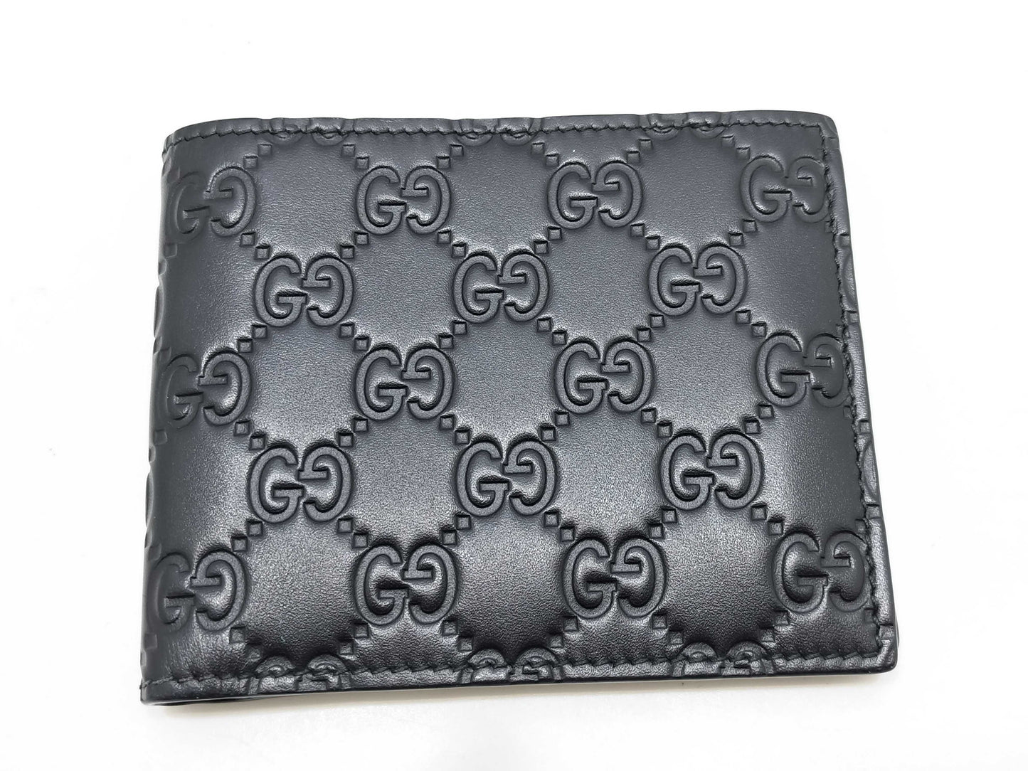 GUCCI Guccissima Leather Bifold Wallet with Billfold