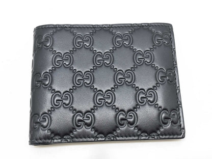 GUCCI Guccissima Leather Bifold Wallet with Billfold