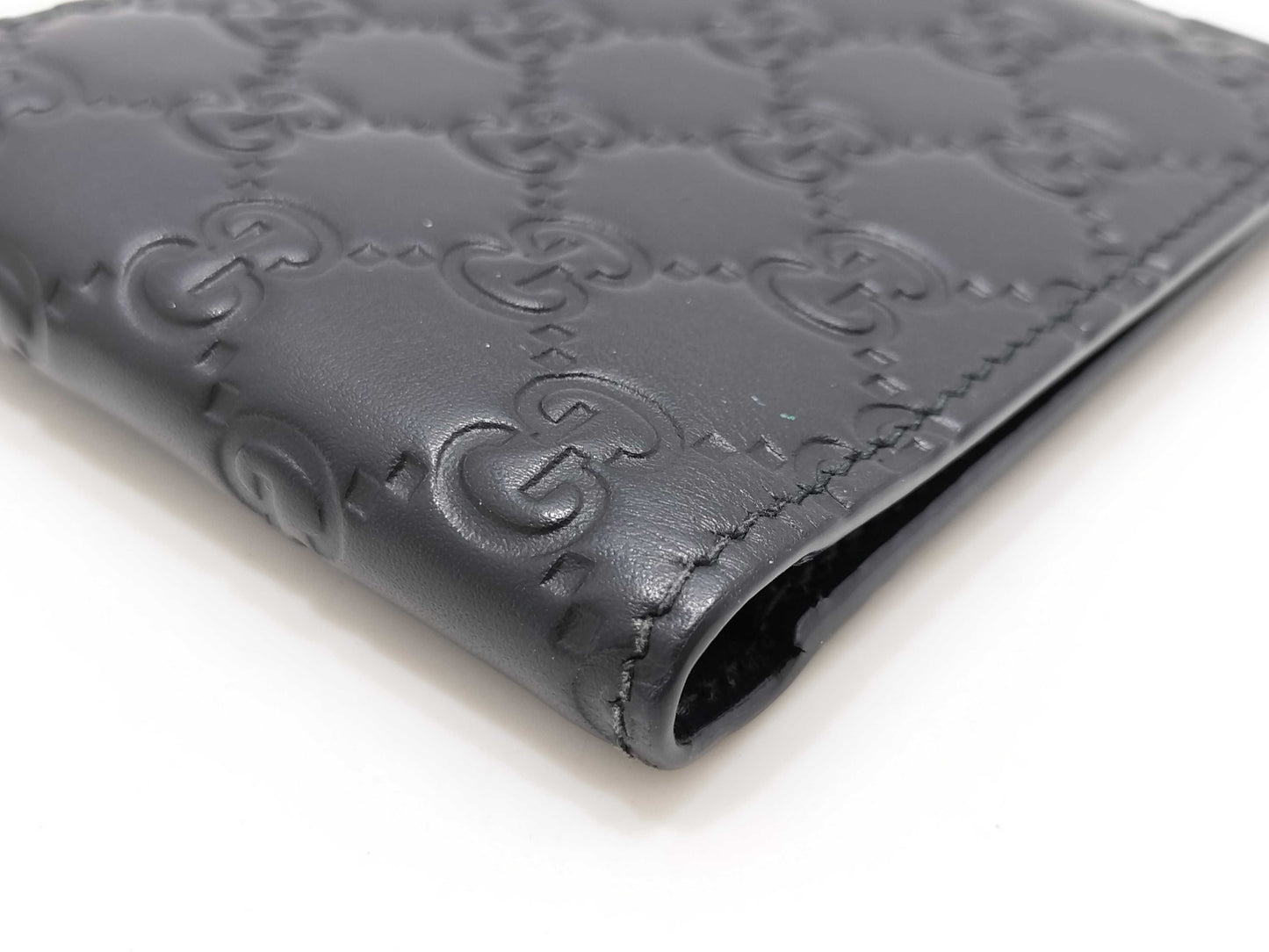 GUCCI Guccissima Leather Bifold Wallet with Billfold