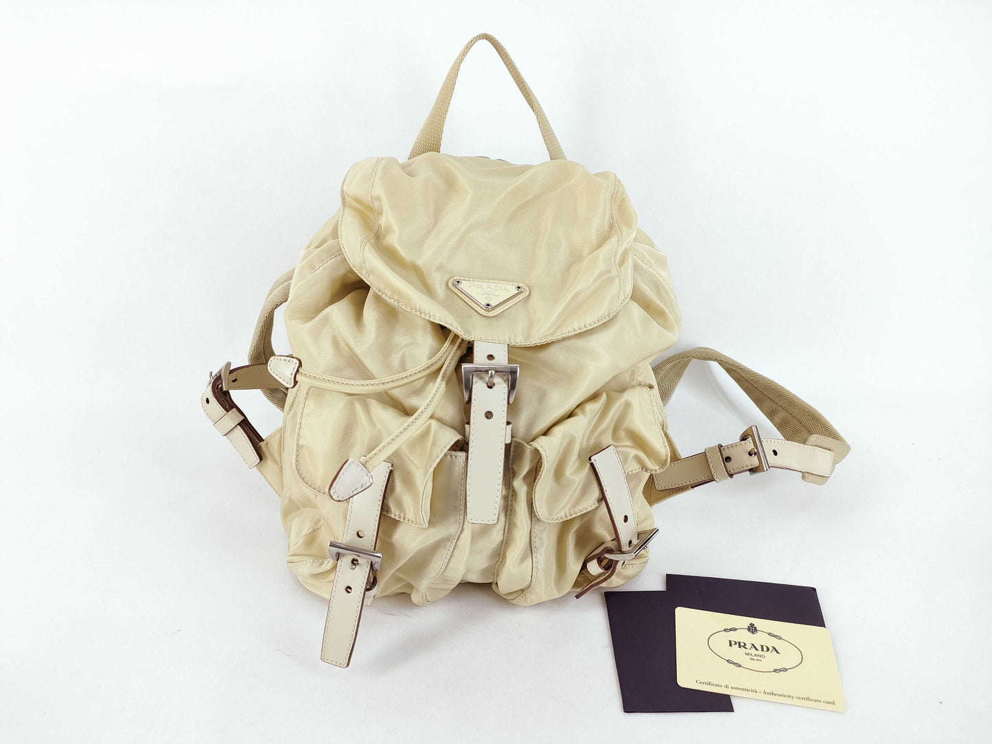 PRADA Nylon Nylon/B6677/Beige Backpack