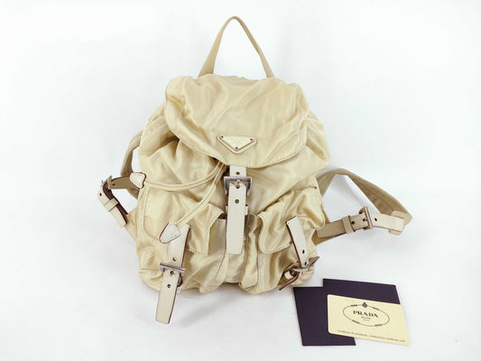 PRADA Nylon Nylon/B6677/Beige Backpack