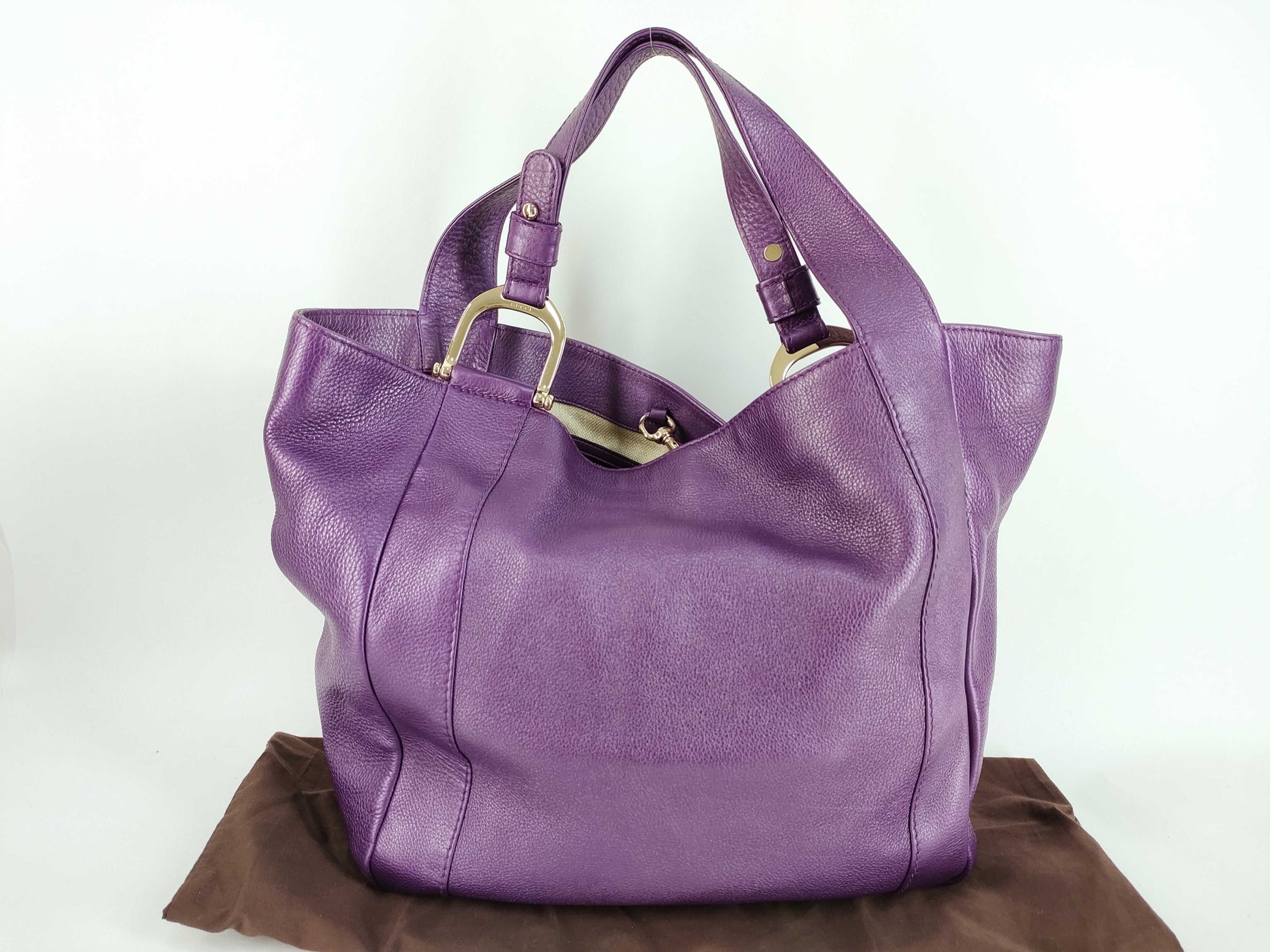 GUCCI 257051/Leather/Purple/502752 Tote Bag