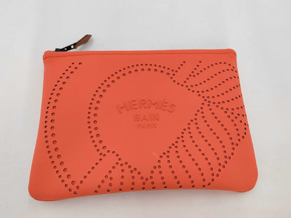 HERMES Neoban Kanoe H PM Pouch Orange Pouch