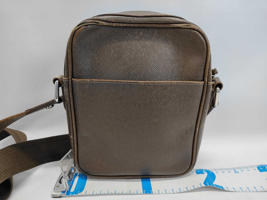 LOUIS VUITTON Dimitri Brown Taiga Shoulder Bag