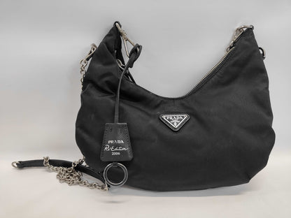 PRADA PRADA Re-edition 2006 Handbag Chain Shoulder Bag Black Handbag