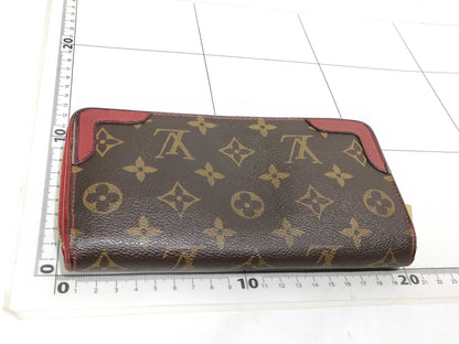 LOUIS VUITTON Monogram LOUIS VUITTON Retiro Monogram Zippy Long Wallet
