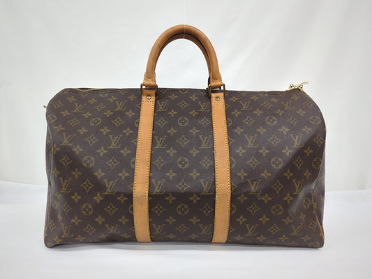 LOUIS VUITTON M41424 Monogram Keepall 55 Boston Bag