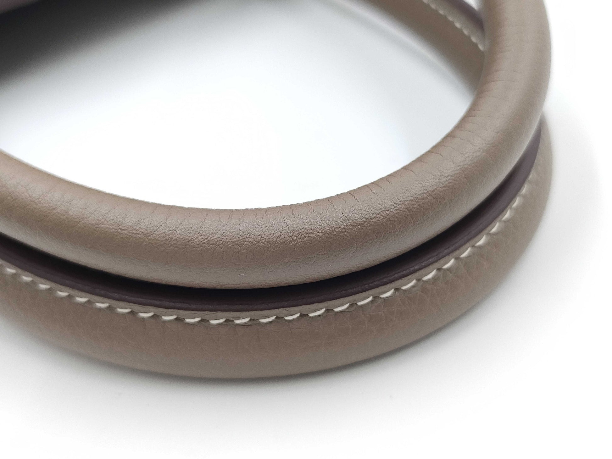 HERMES Birkin 30 Togo Etoupe Silver Hardware U Stamp Handbag