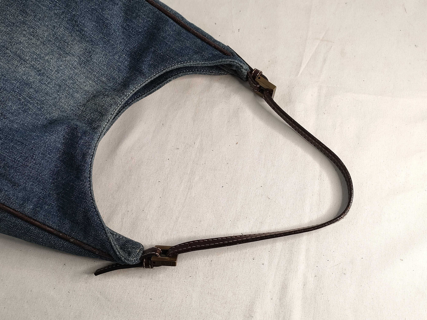 FENDI denim one-shoulder bag shoulder bag